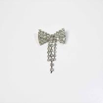 BROCHE STRASS LAÇO 35MM X 20MM - 1Uni-17g
