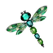 Broche Unissex Brilhante De Libélula Com Strass, Broche Criativo De Inseto Animal, Acessório Diário,