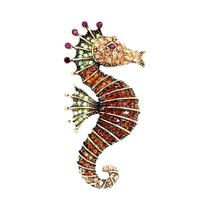 Broche Unissex De Cavalo-Marinho Em Estilo Cartoon Com Diamante, Acessório De Vestuário Broche Unissex De Cavalo-Marinho Em Estilo Cartoon Com Diamante, Acessório De Vestuário