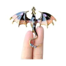 Broche Unissex De Dragão Com Strass, Joia De Moda Para Homens E Mulheres, Acessório Para Roupas De