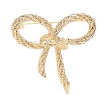 Broche Unissex Feminino Com Laço De Strass E Alfinete De Corda Esmaltado Para Banquete, Festa,