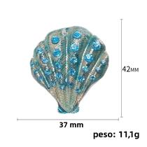 Broche Unissex Feminino De Esmalte Com Estrela-do-mar, Pérola, Concha E Planta Marinha - Acessórios Broche Unissex Feminino De Esmalte Com Estrela-do-mar, Pérola, Concha E Planta Marinha - Acessórios