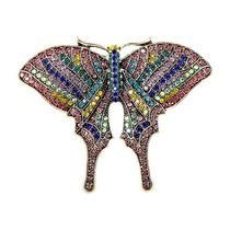 Broche Vintage Butterfly com strass multicoloridos Broche Vintage Butterfly com strass multicoloridos