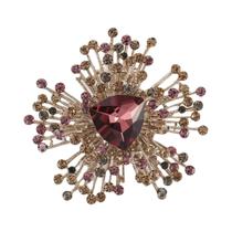 Broche Vintage De Strass Em Forma De Fogos De Artifício Para Mulheres, Acessório De Joalheria
