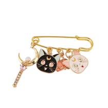 Broche vintage Pin Sailor Moon Luna Charms 6 cm