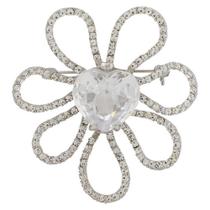 Broche Zircônia Coração BRG26480