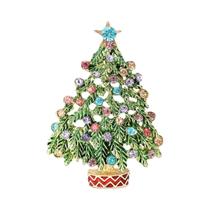 Broches Clássicos Femininos De Natal Com Strass, Alfinetes Esmaltados De Árvores, Alces E Luvas,
