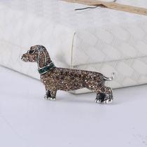 Broches De Dachshund Com Strass Para Mulheres, Pins De Lapela Unissex, Presentes Para Festas E