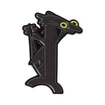 Broches De Esmalte De Dragão De Desenho Animado Para Crianças, Preto E Branco, Personalizados, Joias