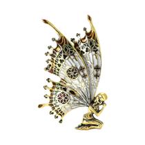 Broches De Esmalte Unissex Femininos Com Asas De Borboleta E Fadas, Alfinetes De Insetos Para