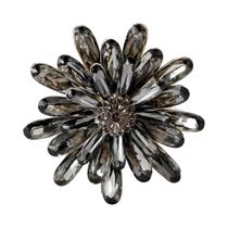 Broches De Flor De Luxo Com Strass Para Mulheres, Pins De Plantas De Vidro, Acessórios De Moda Para