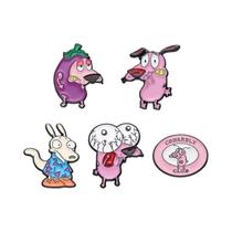 Broches De Lapela De Cachorro Em Desenho Animado, Engraçados E Sentimentais, 5 Peças, Acessório De