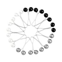 Broches de Pérola Elegantes para Hijab - Kit com 12 Peças Antiderrapantes
