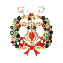 Broches De Sino De Natal Com Strass E Esmalte Unissex Feminino Para Festas E Banquetes - Acessórios Broches De Sino De Natal Com Strass E Esmalte Unissex Feminino Para Festas E Banquetes - Acessórios