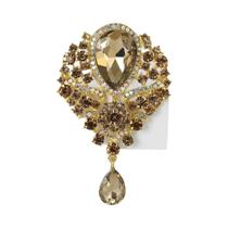 Broches Femininos Brilhantes De Strass Em Formato De Gota Para Festas E Banquetes - Acessórios De Broches Femininos Brilhantes De Strass Em Formato De Gota Para Festas E Banquetes - Acessórios De