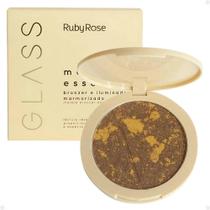 Bronzer e iluminador marmorizado marble essence glass mb02 - ruby rose