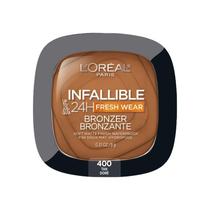 Bronzer L'Oreal Paris Infallible Fresh Wear Soft Matte 400 Tan - Base Matte Fresca de Longa Duração