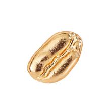 Brooch Pin Coffee Bean Gold-tone Alloy, tamanho mini 1,1 g