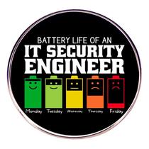 Brooch Pin Funny IT Security Engineer Battery Life Alloy Brooch Pin Funny IT Security Engineer Battery Life Alloy