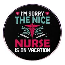 Brooch Pin Funny Nurse Theme Alloy 3x3cm para profissionais de saúde