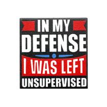 Brooch Pin Funny Quote Square Enamel Lapel In My Defense”