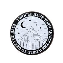 Brooch Pin Inspirational Quote Round Alloy Lapel Badge