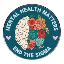 Brooch Pin Mental Health Matters Inspirational Round Ename Brooch Pin Mental Health Matters Inspirational Round Ename