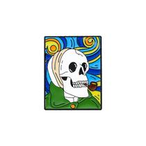 Brooch Pin Skeleton Art Gothic Lapel com acabamento em esmalte Brooch Pin Skeleton Art Gothic Lapel com acabamento em esmalte