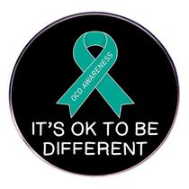 Brooch Pin Teal Ribbon OCD Awareness Alloy 3x3cm 7,8g Brooch Pin Teal Ribbon OCD Awareness Alloy 3x3cm 7,8g