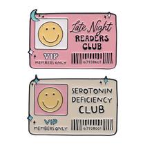 Brooch Pins, cartão de associação VIP, Smiley Face Design Brooch Pins, cartão de associação VIP, Smiley Face Design