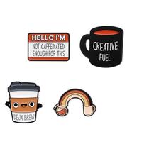 Brooch Pins Coffee Theme Creative Alloy Blouse Pins Brooch Pins Coffee Theme Creative Alloy Blouse Pins