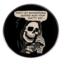 Brooch Pins Funny Skeleton Round Badge, citação humorística