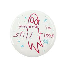 Brooch Pins Round Badge There Is Time Alloy 5.8x5.8cm