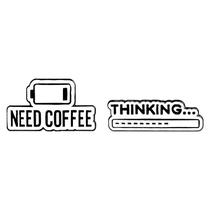 Brooch Pins Set, citação engraçada, ícone da bateria Need Coffee” Brooch Pins Set, citação engraçada, ícone da bateria Need Coffee”