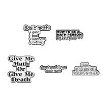 Brooch Pins Set Math with Funny Quote Designs Alloy 21g Brooch Pins Set Math with Funny Quote Designs Alloy 21g