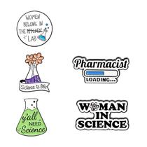 Brooch Pins Set Science Theme Women in Science Pharmacy Brooch Pins Set Science Theme Women in Science Pharmacy