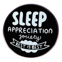Brooch Pins Sleep Appreciation Society Funny Quote Lapel P