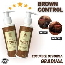 Brown Control kit com 2 unidades escurecedor gradual de fios brancos do cabelo e da barba fios castanhos