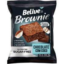 Brownie Belive Sabor Chocolate Com Coco - Zero 40G - 10 Un
