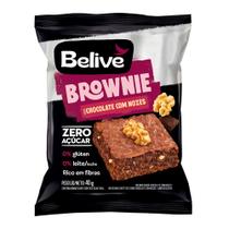 Brownie Belive Sabor Chocolate com Nozes Zero Açúcar 40g