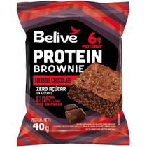 Brownie Double Chocolate Zero Açucar Belive 40g