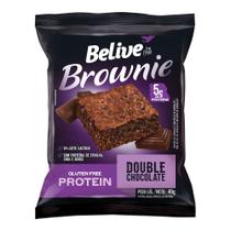 Brownie Proteico Double Chocolate Sem Glúten e Sem Lactose Belive 40g