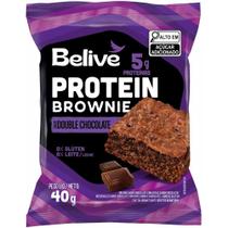 Brownie Protein Double Chocolate Zero Açucar Belive 40g