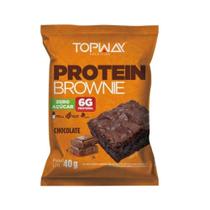 Brownie Topway com Proteína Chocolate 40g - Embalagem com 10 Unidades
