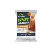 Brownie Whey Caramelo Sem Glúten Zero Açúcar Zero Lactose Protéico Vitalin 35 g