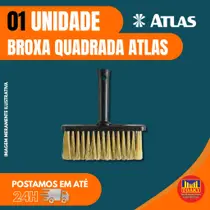 Broxa Retangular 18x8cm com Cabo Plástico e Monofilamento Bicolor para Pinturas com Cal, Tintas em