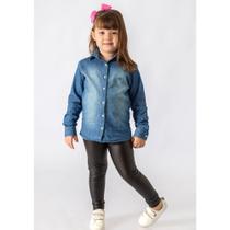 Brusa jeans feminina infantil