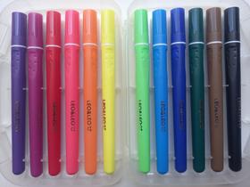 Brush Pen Caneta Canetinha Hidrocor Maleta 12 Cores Leoeleo - Leonora