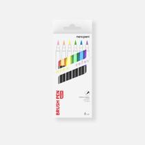 Brush Pen com 6 Cores Neon NEWPEN