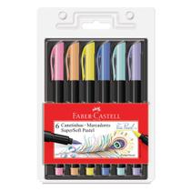 Brush Pen FABER CASTELL Caneta SuperSoft Lettering 6 Cores